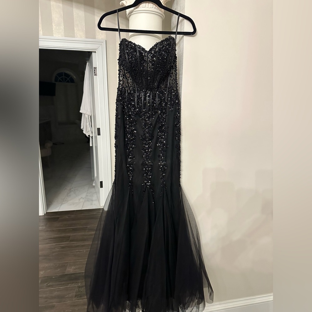 Jovani black corset gown size 10